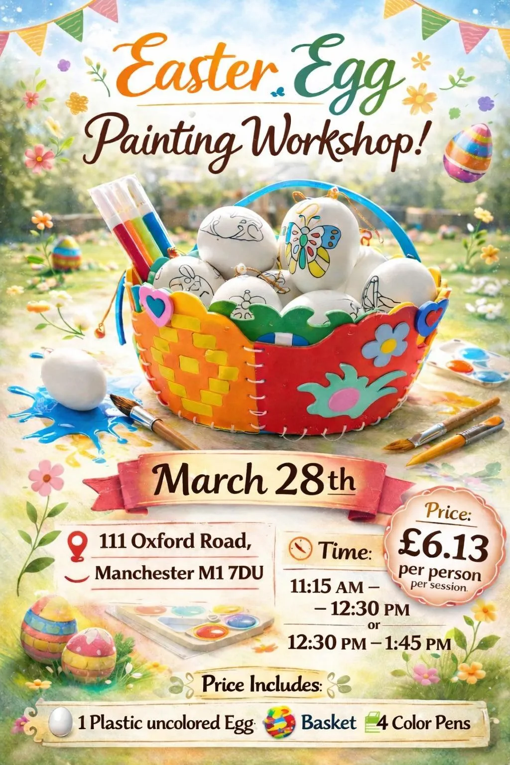 Easter Egg with Red basket Workshop