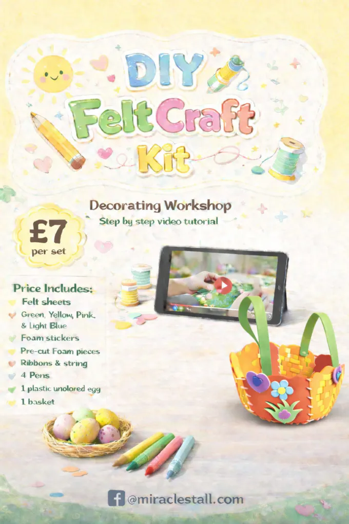 DIY Kit Egg with Red basket Video Tutorial or In-person learning
