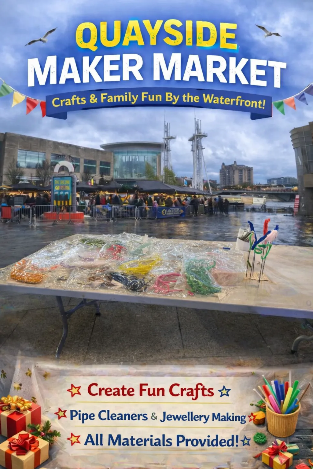 Quayside Media City Market, UK