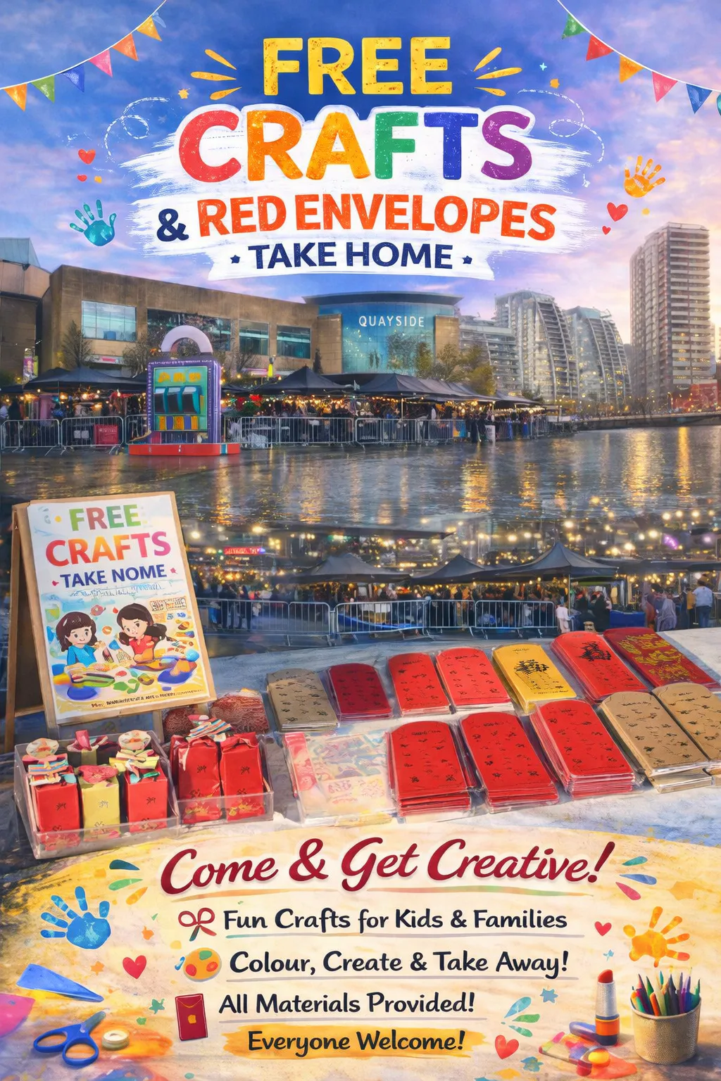 Quayside Media City Market, UK